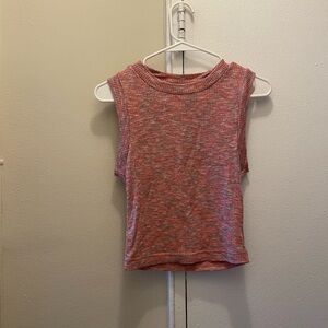 And Now This Pink Ribbed Tank